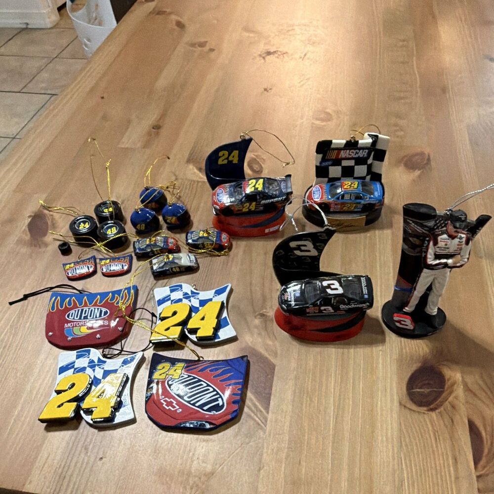 Vtg NASCAR Ornaments Lot Of 19